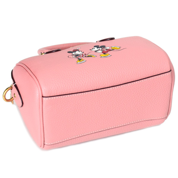 COACH】コーチ ぺブルレザー ディズニー コラボ ミッキー ミニー ミニ
