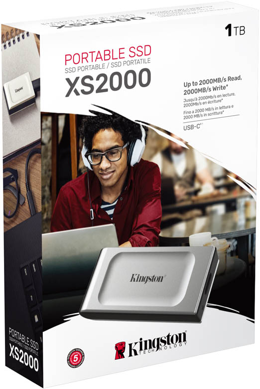 1TB Kingston XS2000 USB 3.2 Gen 2x2 External SSD - SXS2000/1000G | CCL