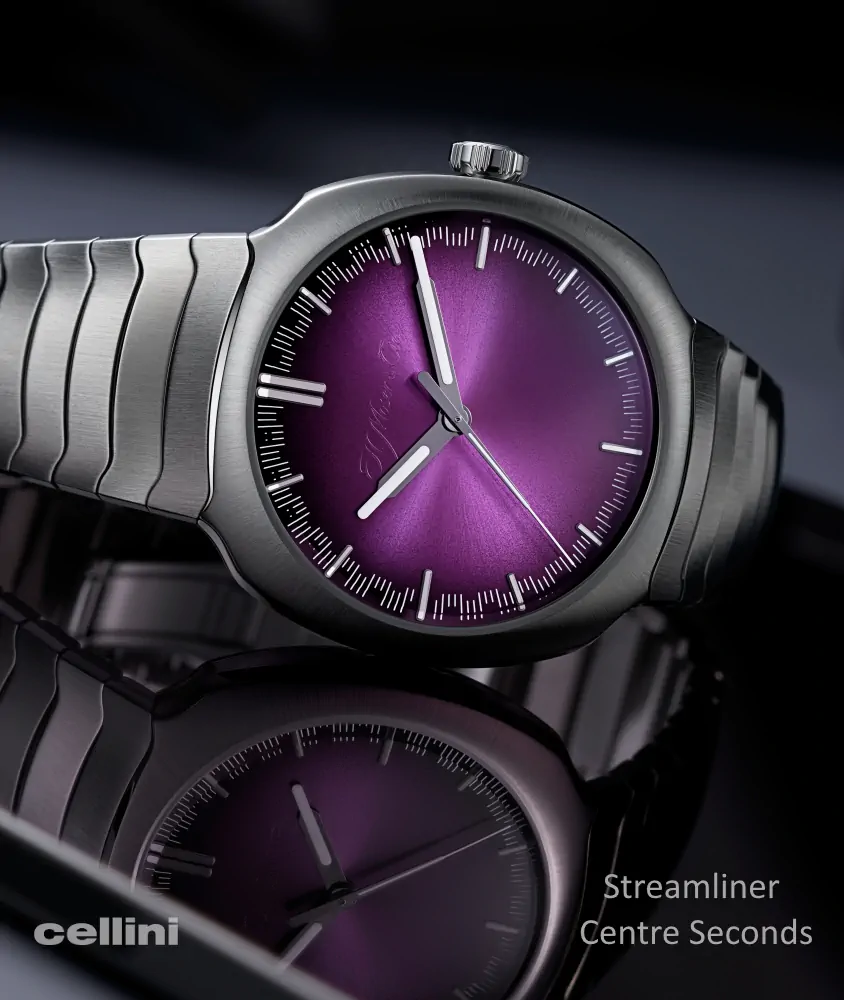 H.Moser-Streamliner Center Seconds Purple Haze -Cellini Jewelers