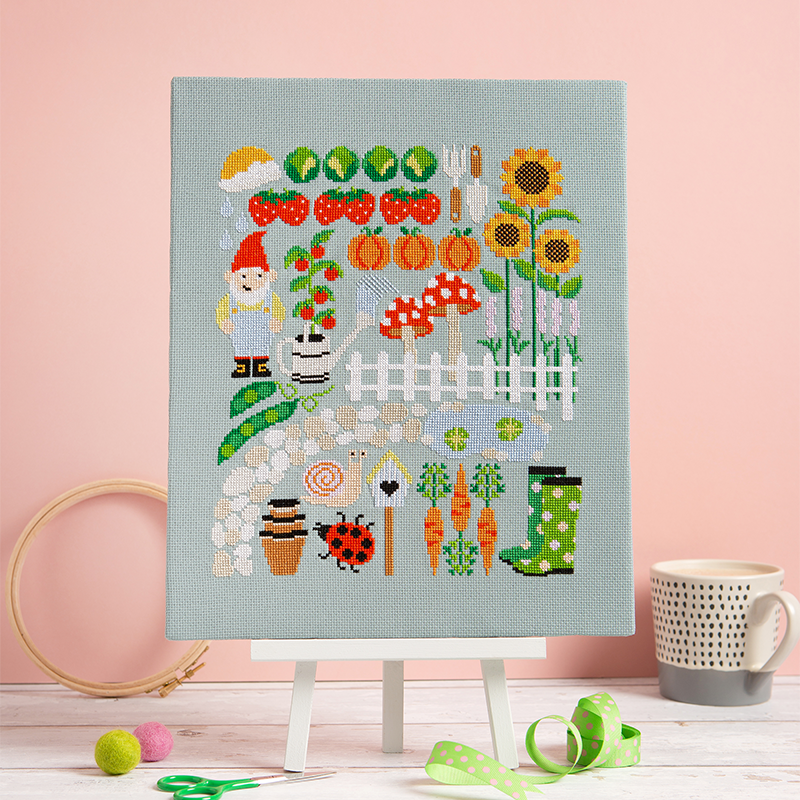 Garden Grow Allotment Kit and Pattern | Caterpillar Cross Stitch