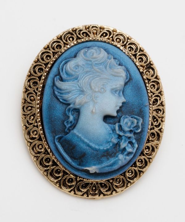 アンティークカメオブローチ(NAVY): 『欧州航路』