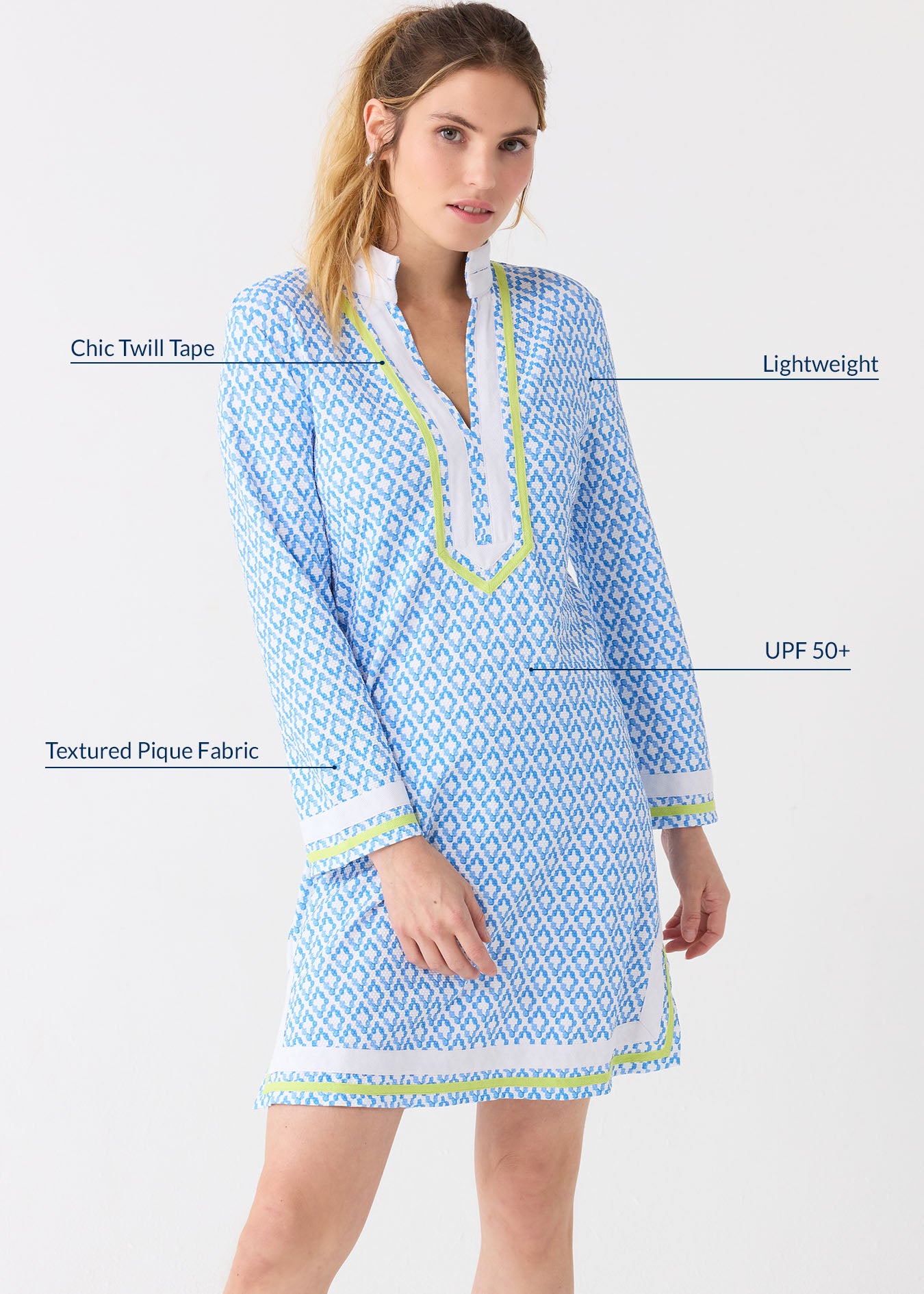 Seaside Pique Tunic Dress | Cabana Life