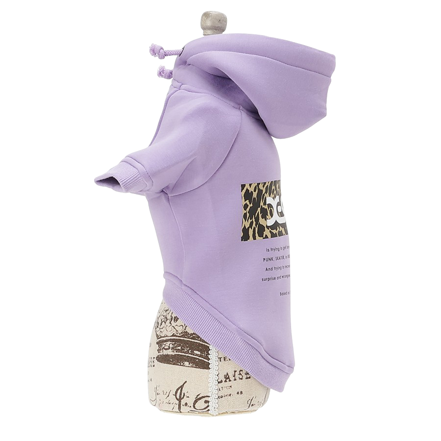 2025秋冬 X-girl（エックスガール）レオパード柄ロゴフーディー | 犬服