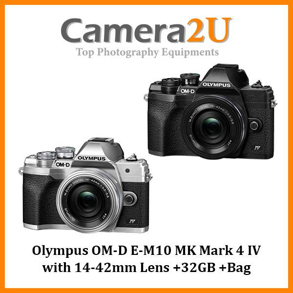 Olympus OM-D E-M10 MK Mark 4 IV with 14-42mm Lens +32GB +Bag