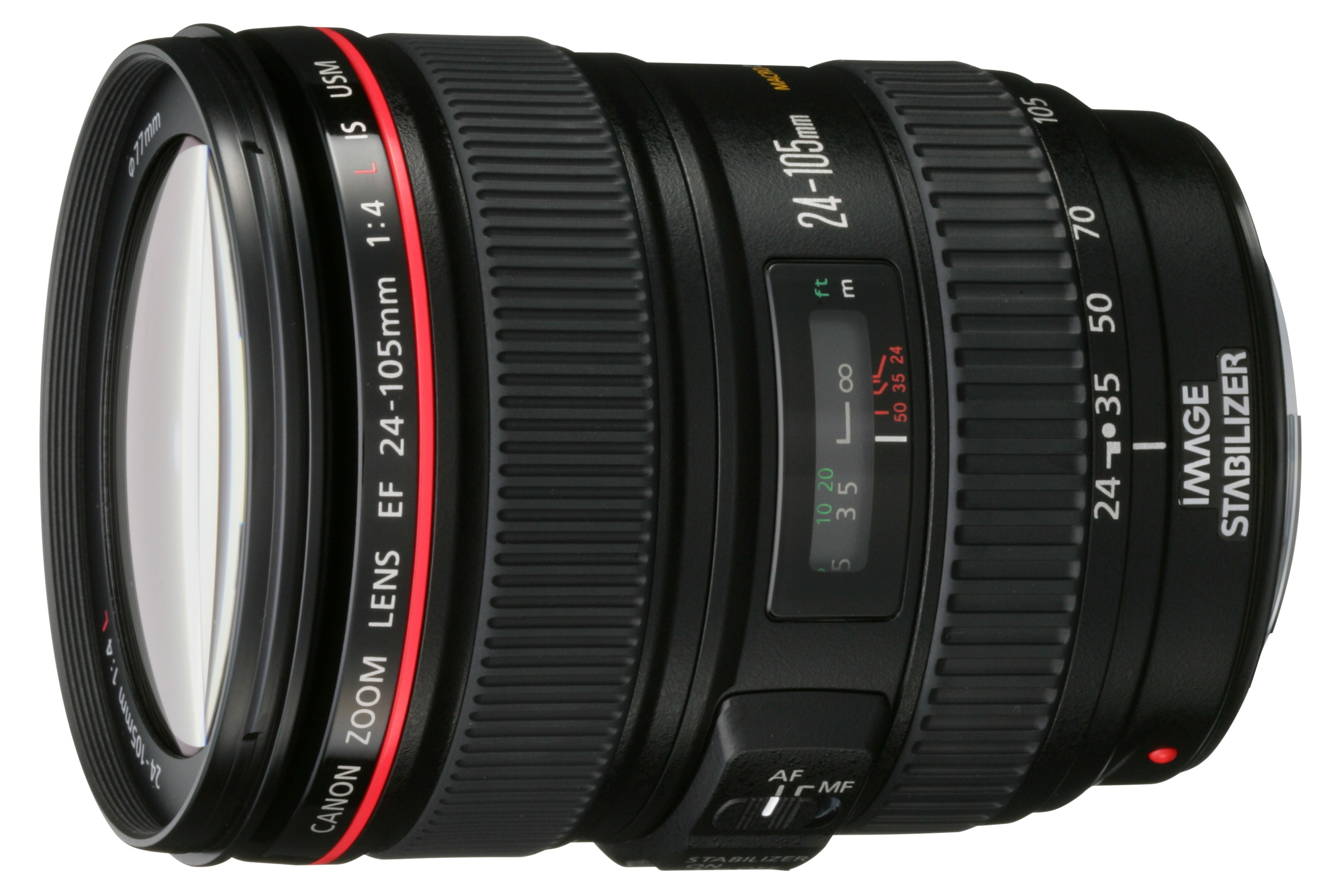 Canon EF 24-105mm f/4L IS USM, (tested with cropped-frame APS-C