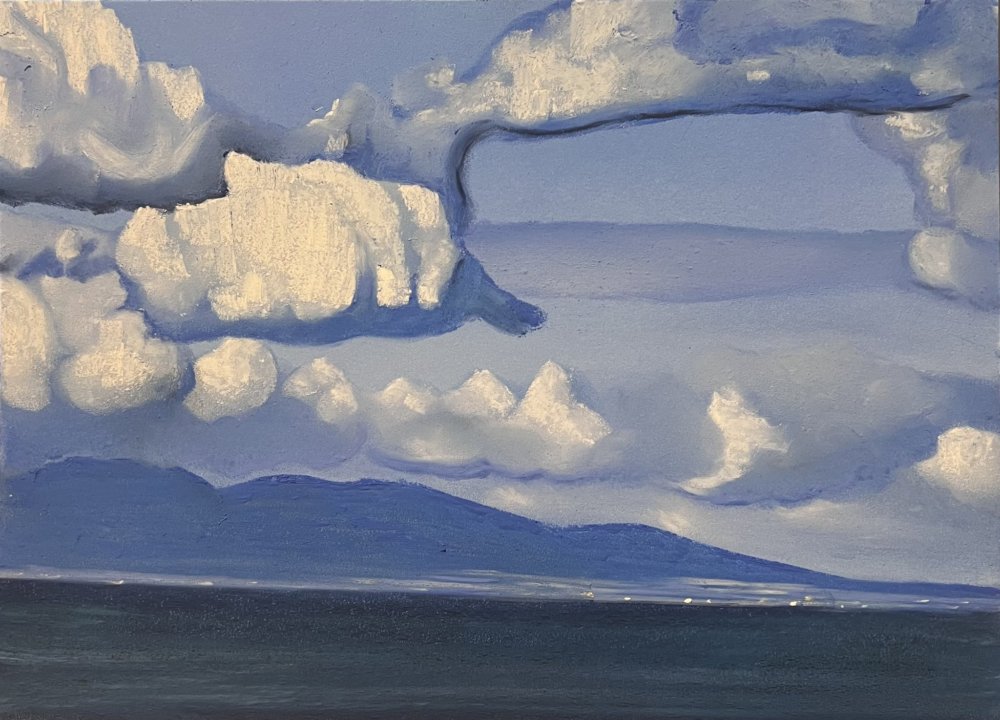 河内の海と雲 | 坂口恭平パステル画 | 熊本市現代美術館 CAMK