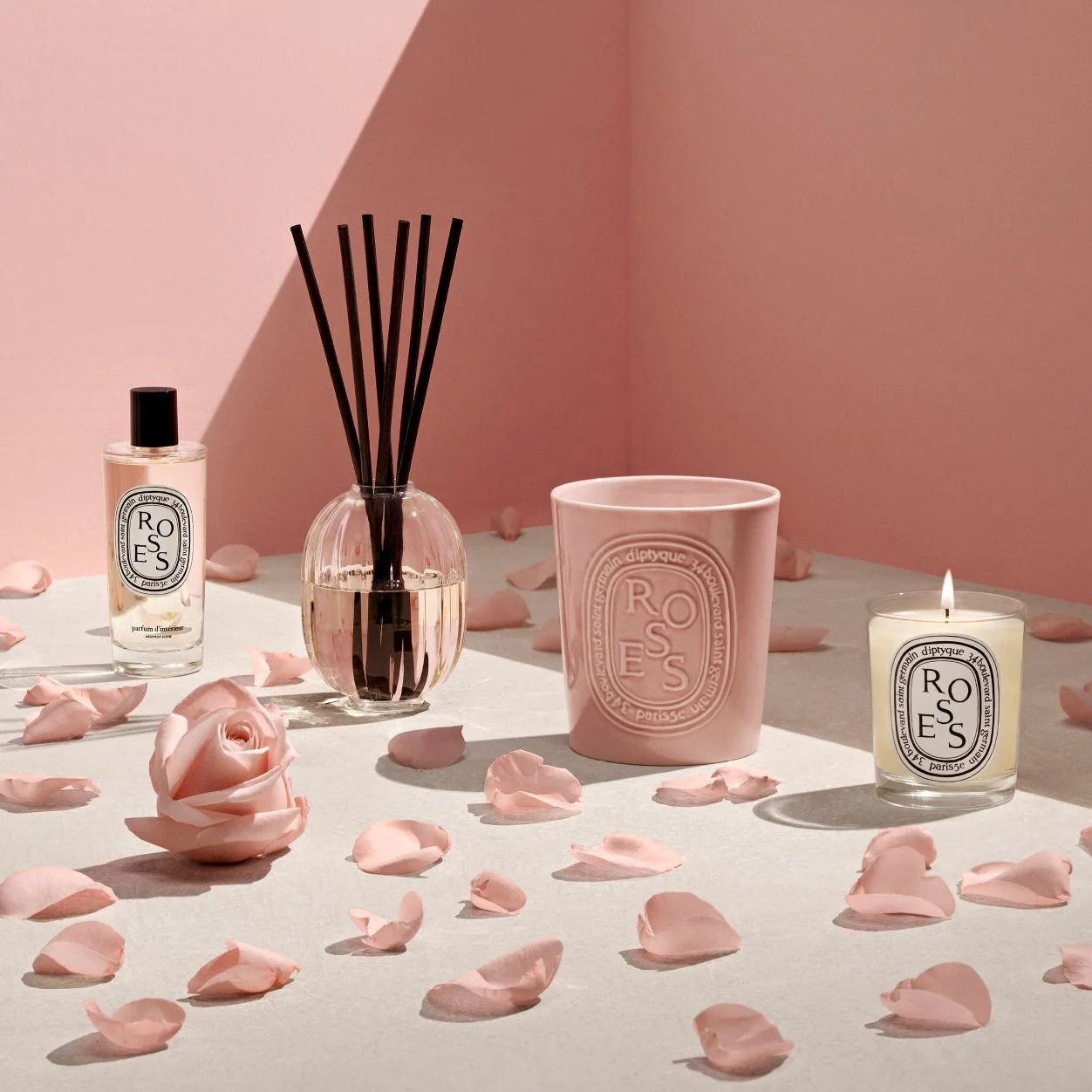 Diptyque - Roses 3 Wick Candle 600g | Candle Delirium