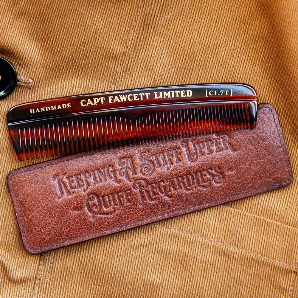 Hair Comb With Leather Case | Captain Fawcett