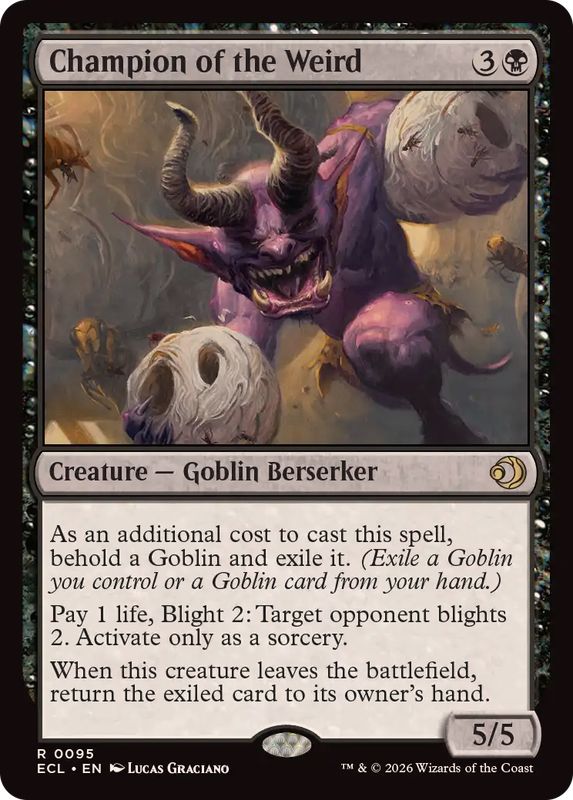 EX+](FOIL)怪異の闘士/Champion of the Weird《英語》【ECL】