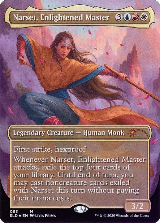 FOIL)悟った達人、ナーセット/Narset, Enlightened Master《英語》【SLD】