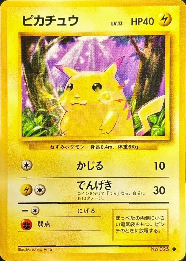 状態C〕ピカチュウ LV.12(マークあり)【○】{旧裏}