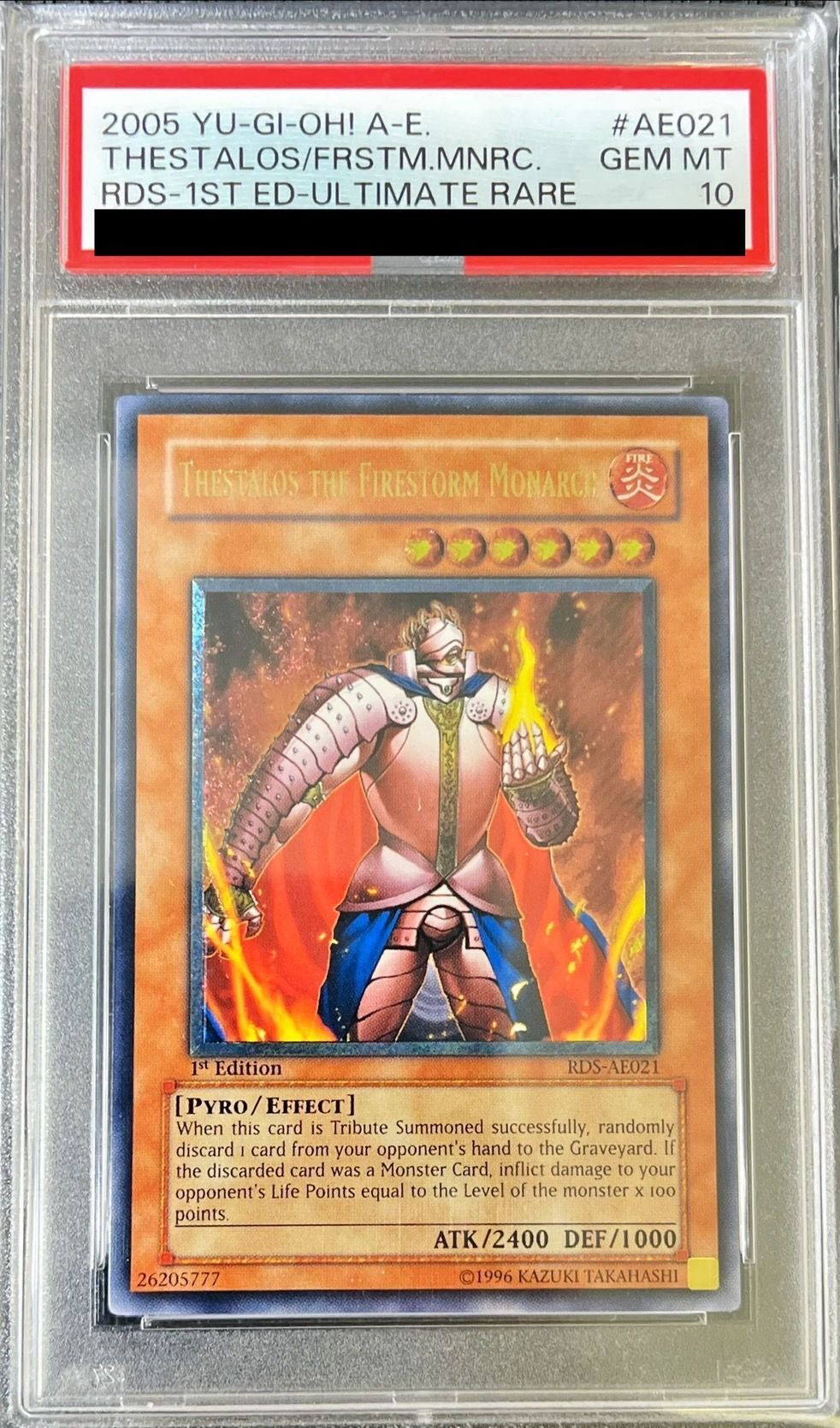 PSA10鑑定済〕☆旧アジア☆炎帝テスタロス【レリーフ】{RDS-AE021