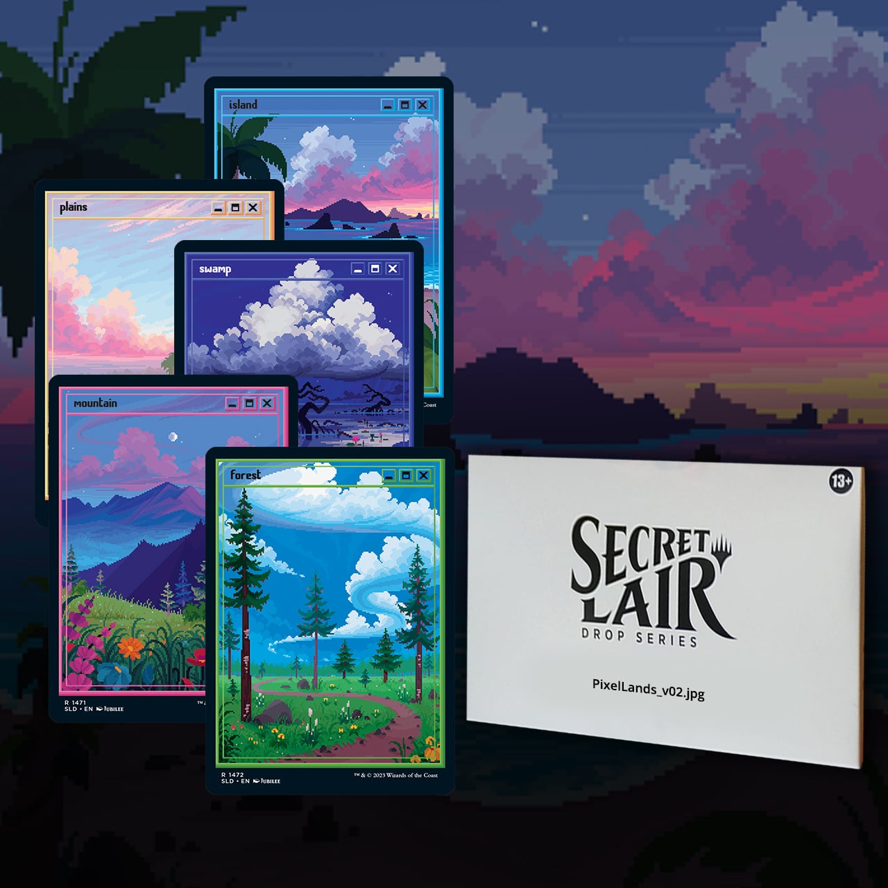 MTG PixelLands_v02.jpg1箱 MTG Secret Lair PixelLands_v02.jpg Foil
