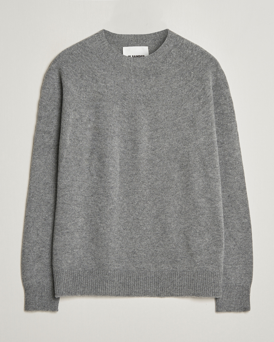 Jil Sander Seamless Crew Neck Sweater Grey Melange at CareOfCarl.com
