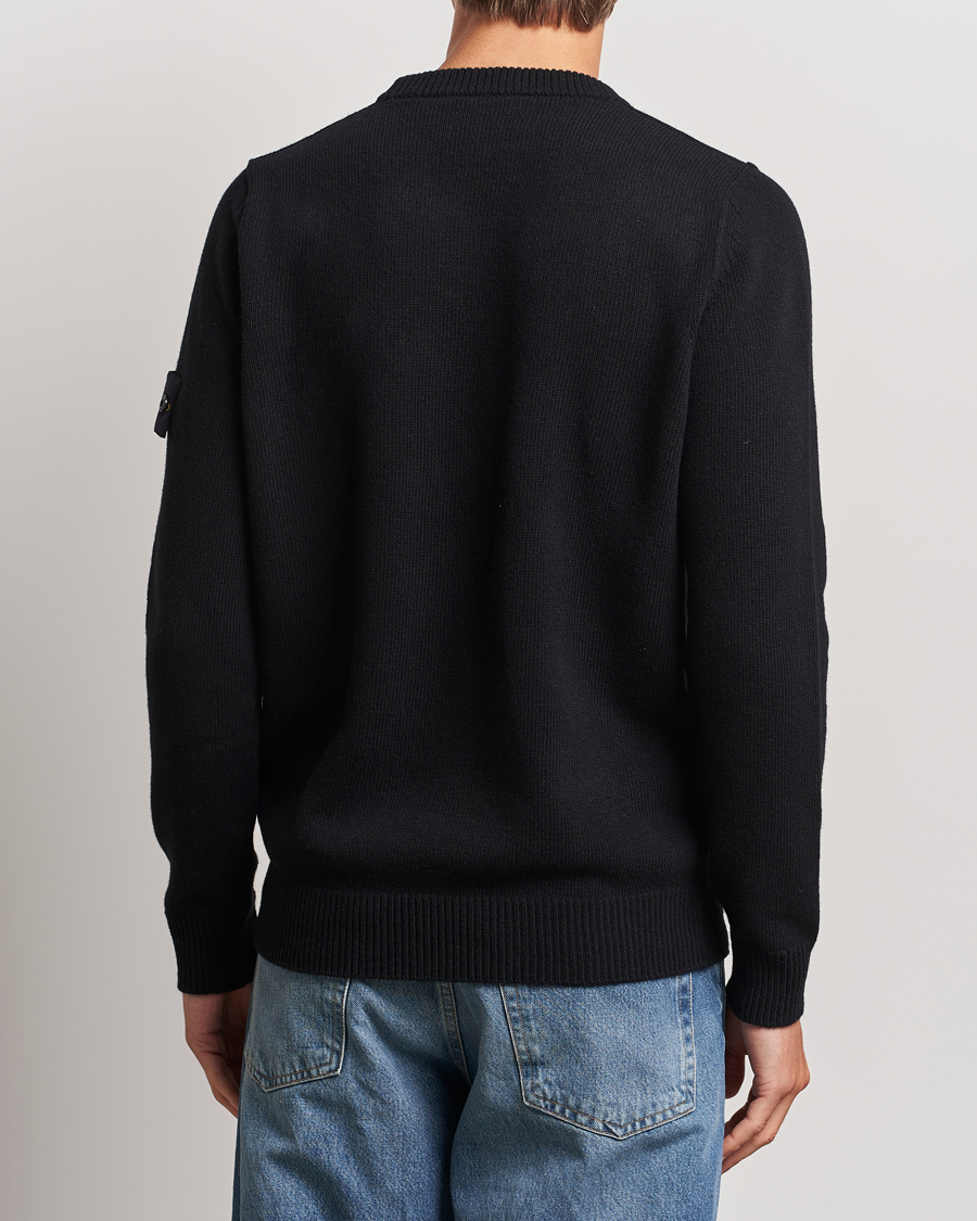 Stone Island Knitted Lambwool Sweater Black | Man - CareOfCarl.nl