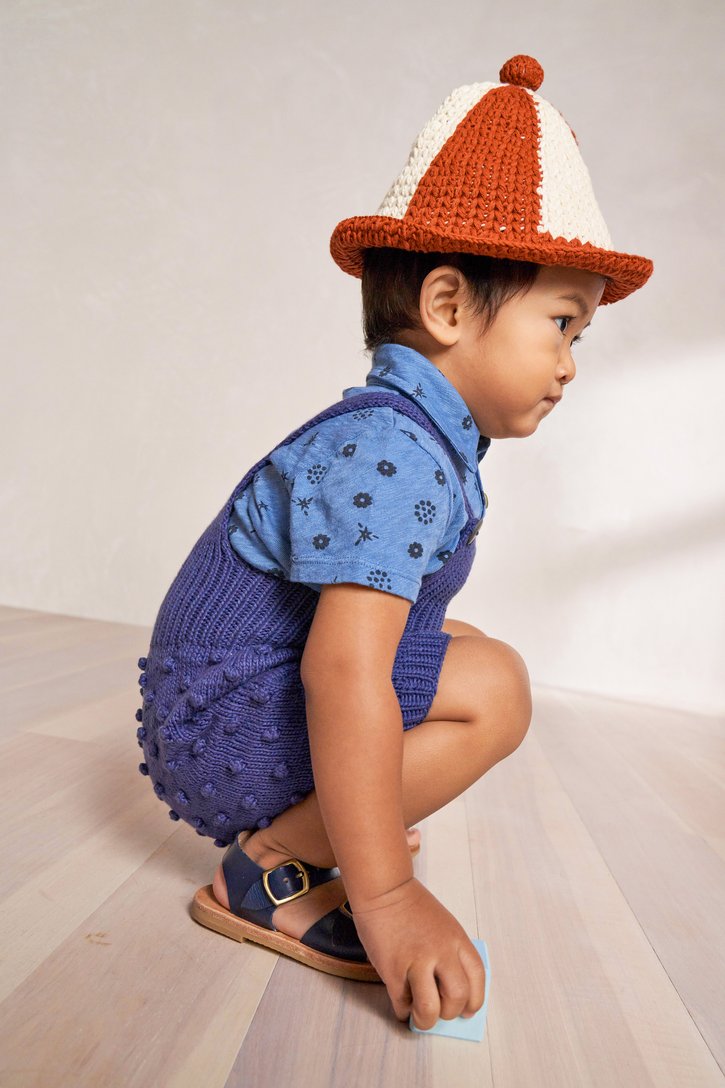 Misha & Puff Popcorn Romper - Blue Violet – Casp Baby Mommy & Me