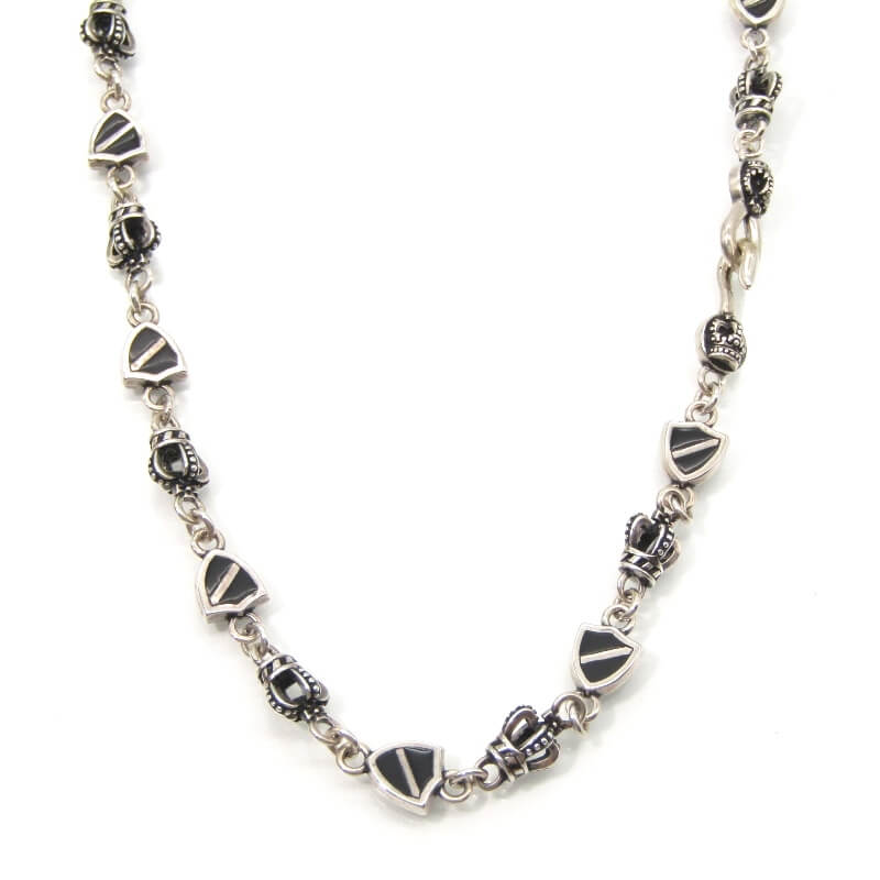 ジャスティンデイビス ネックレス SNJ190 CROWN SHIELD LINK CHAINをお