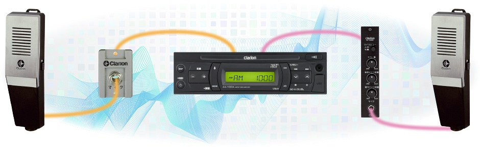 AM/FMチューナー付CD USB 1DINデッキアンプ【BTL方式】｜Clarion