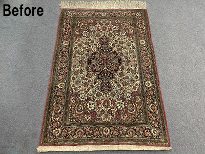 神奈川県 S様 （ペルシャ絨毯：クリーニング、染み取り、色付け作業