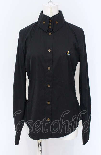 ヴィヴィアンウエストウッド 中古 / オーブ刺繍高襟ブラウス 42