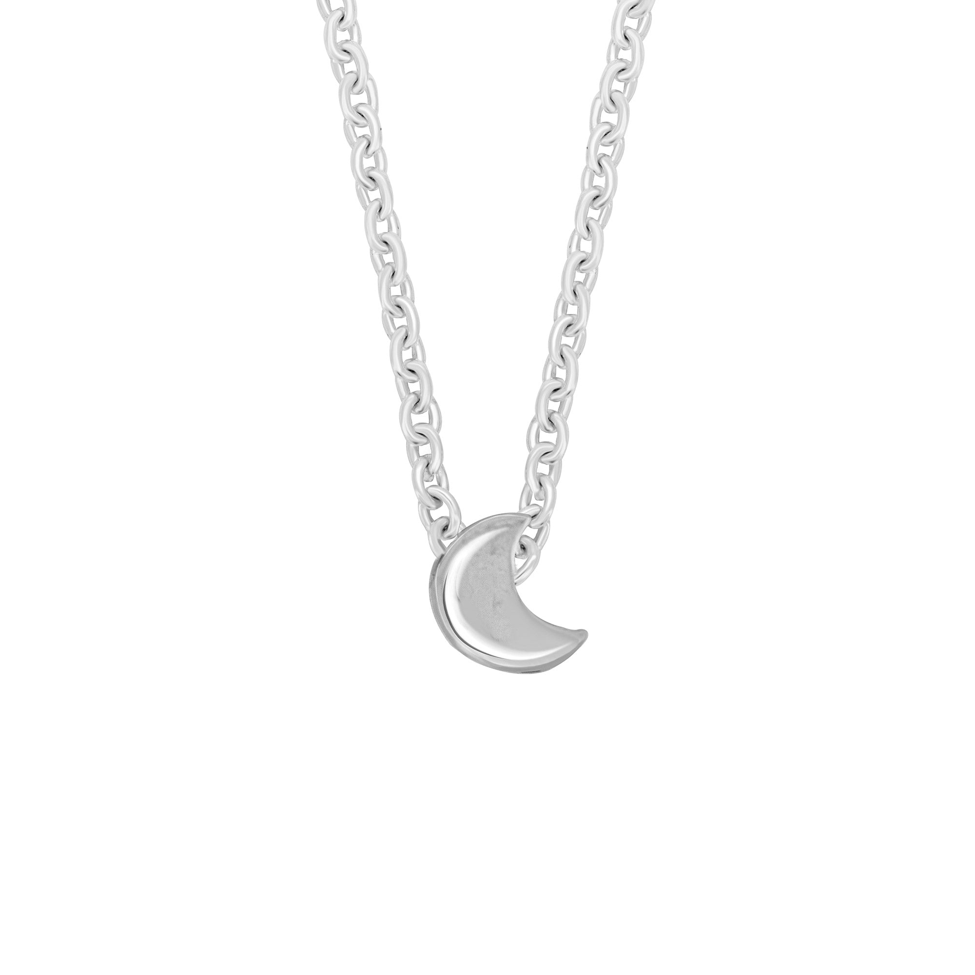 Sterling Silver Moon Necklace by Chupi Jewellery