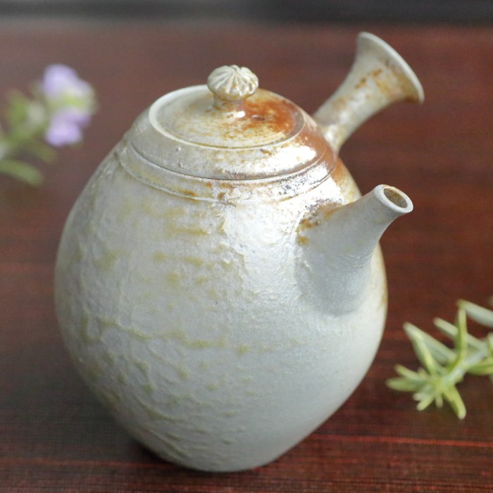 小西洋平 常滑焼横手急須 印籠蓋 穴窯焼成茶器 満容量220ml 名匠の