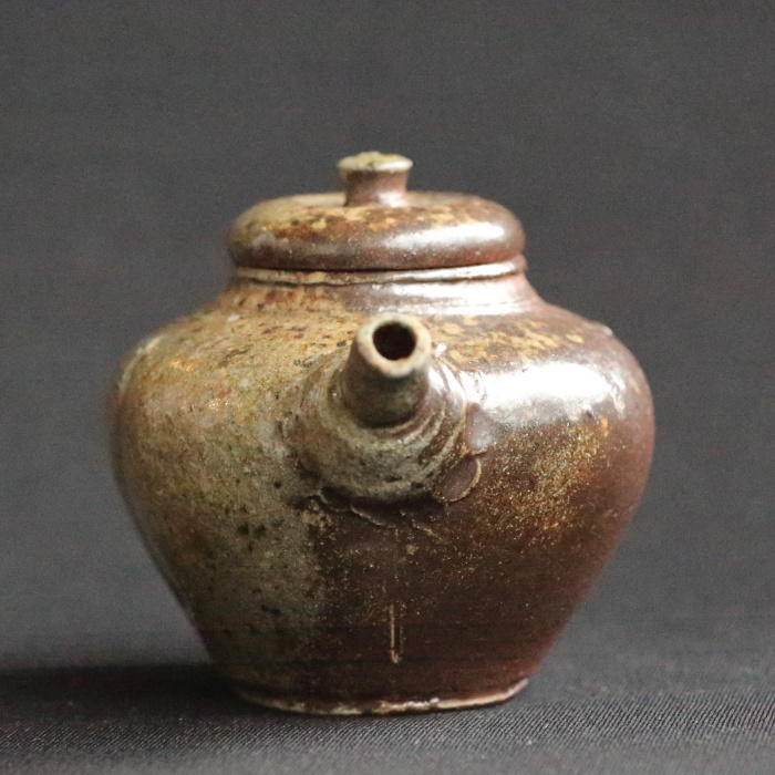 三代山田常山 常滑宝瓶 登り窯焼成焼〆煎茶器 人間国宝 満容量120ml 上