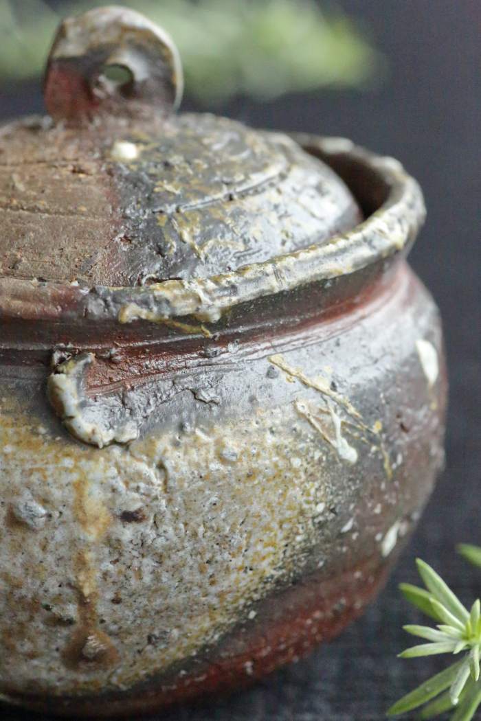 森本良信 備前焼宝瓶 穴窯焼成茶器 満容量170ml 共箱