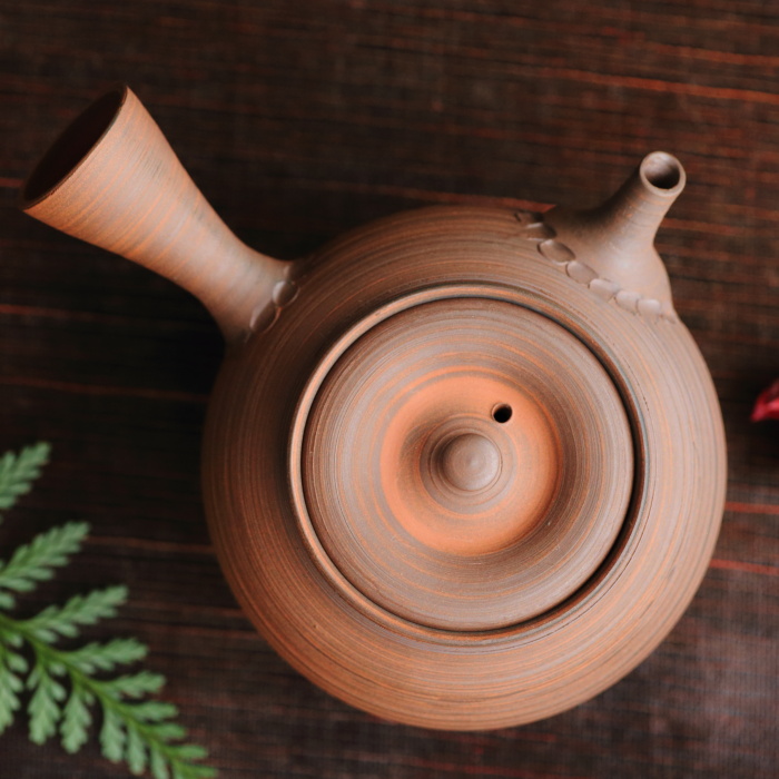 水野博之 窯変朱泥急須 満容量240ml 作家もの常滑焼煎茶器 日本茶中国