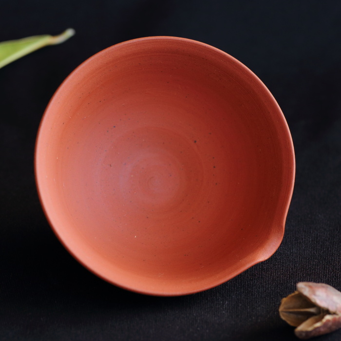 山田想 朱泥絞り出し 満容量80ml 作家もの常滑焼 上煎茶玉露茶中国茶用