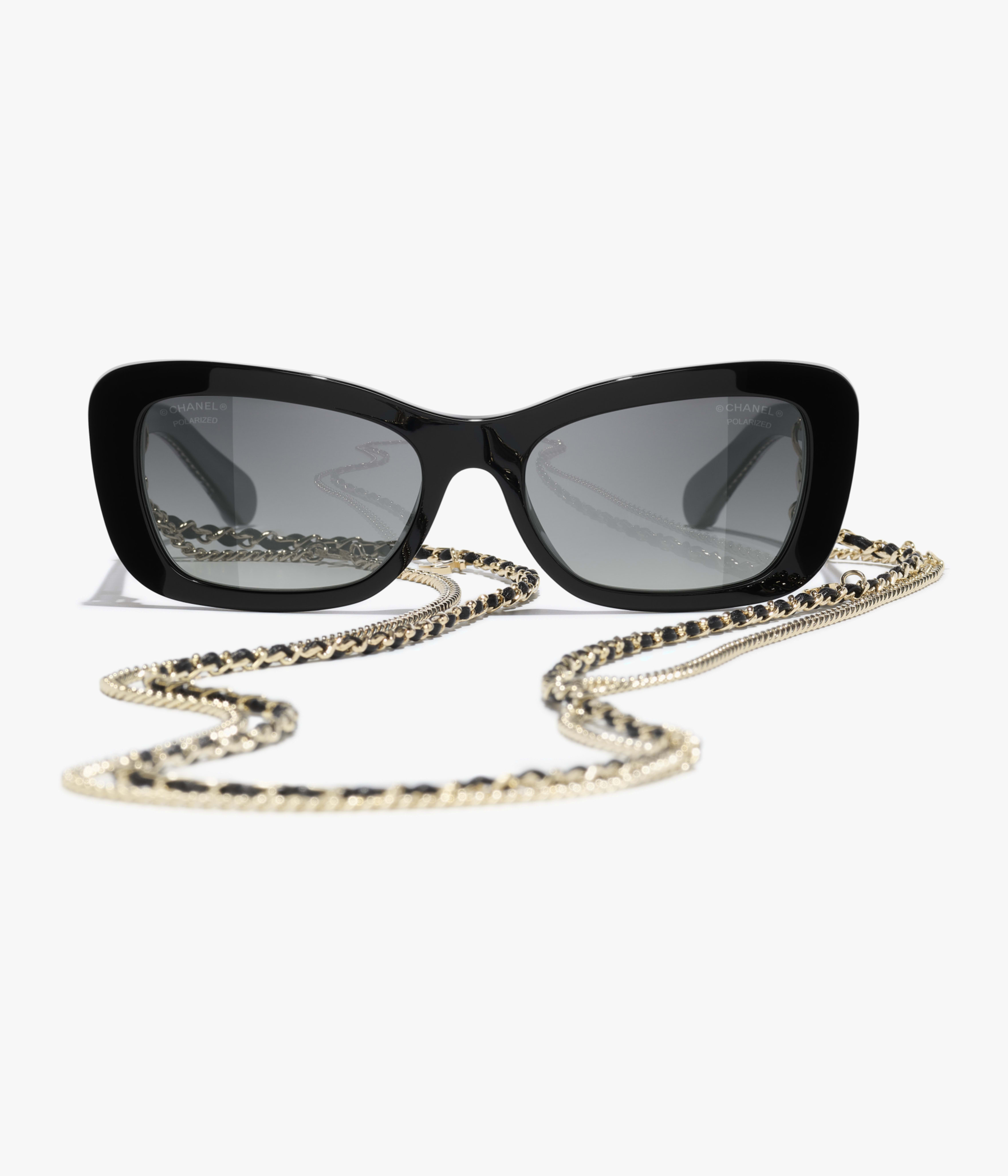 CHANEL サングラス: レクタングル シェイプ サングラス, アセテート