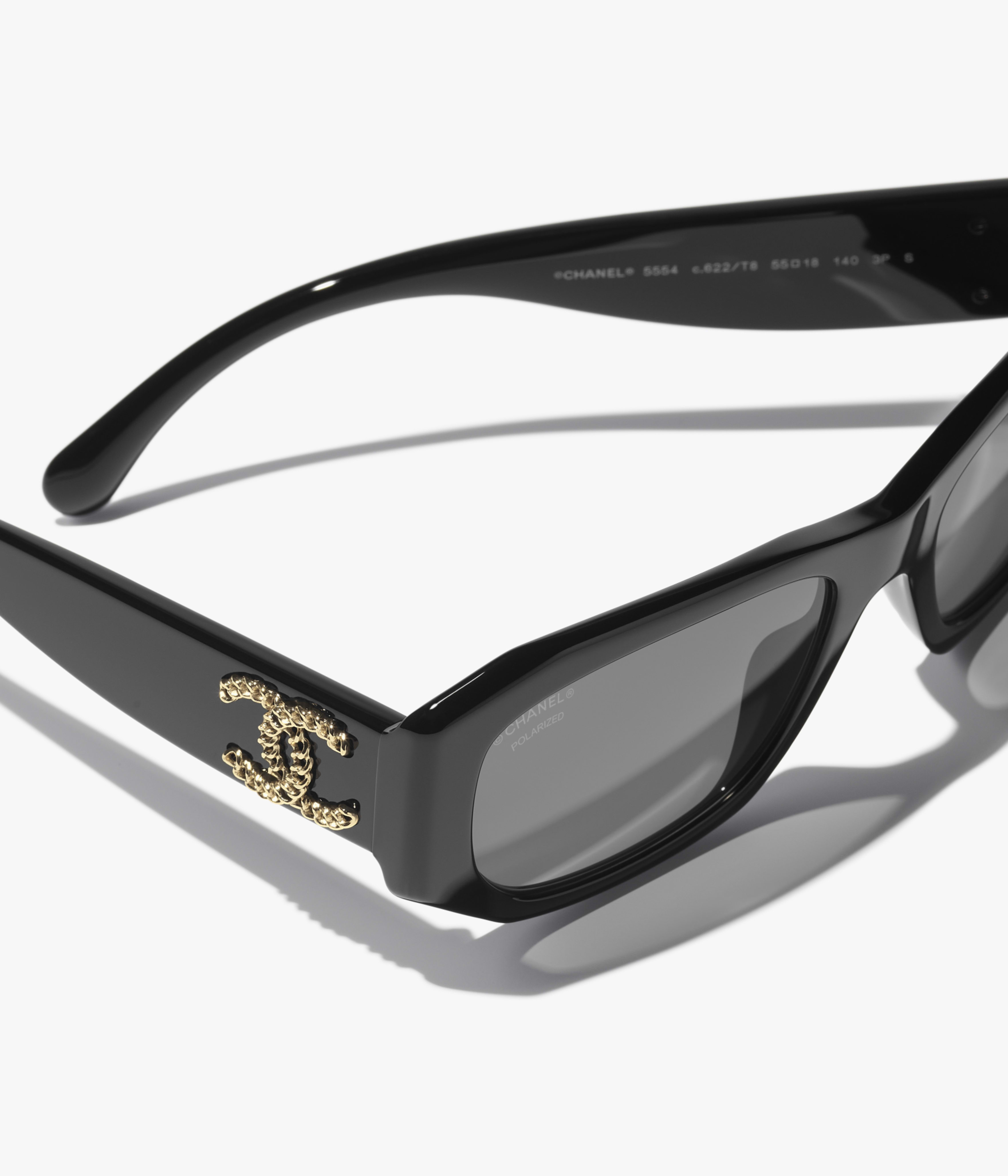 CHANEL サングラス: レクタングル シェイプ サングラス, アセテート