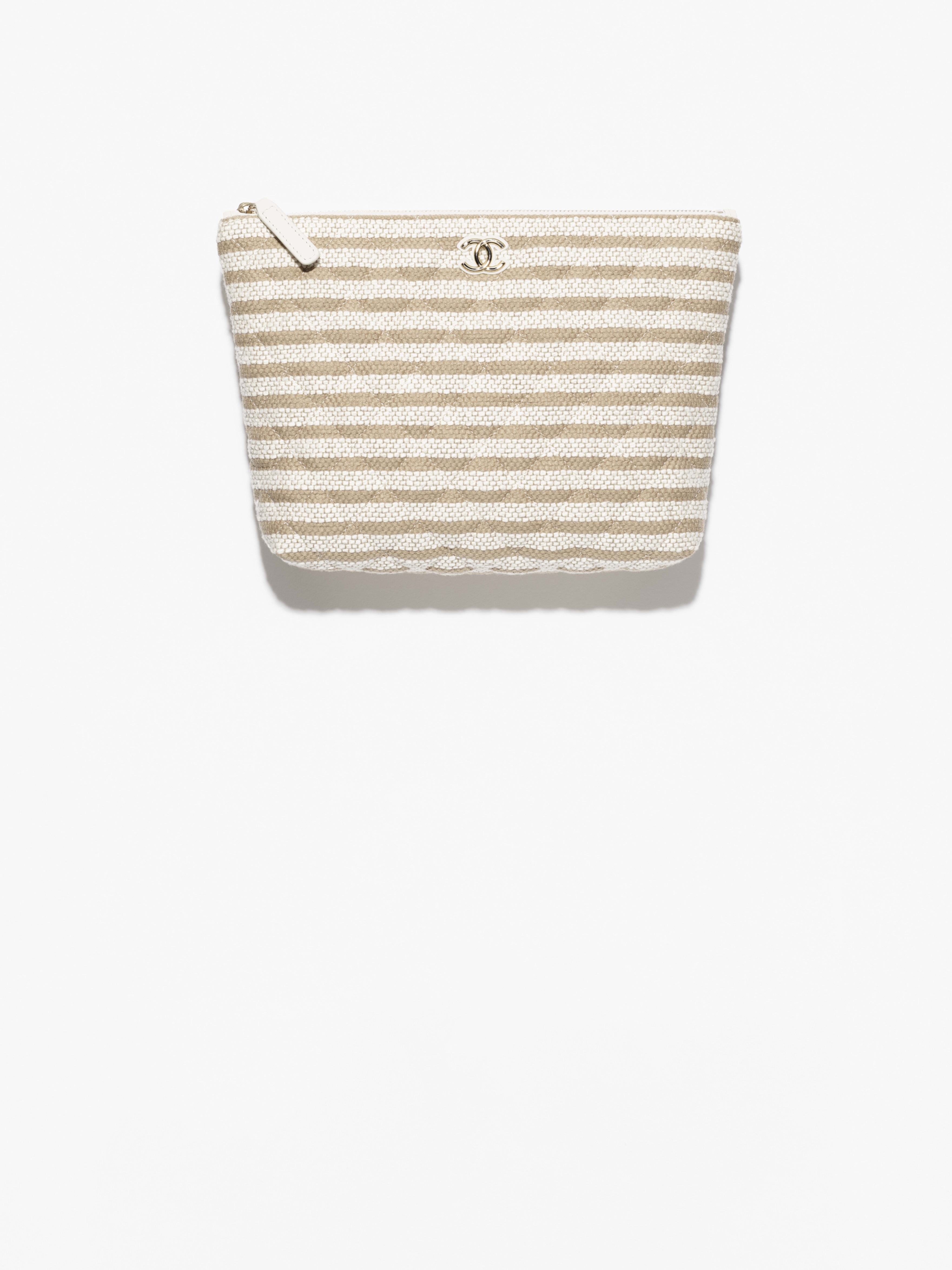 ジップ ケース - プリント ファブリック、ベージュ — ファッション