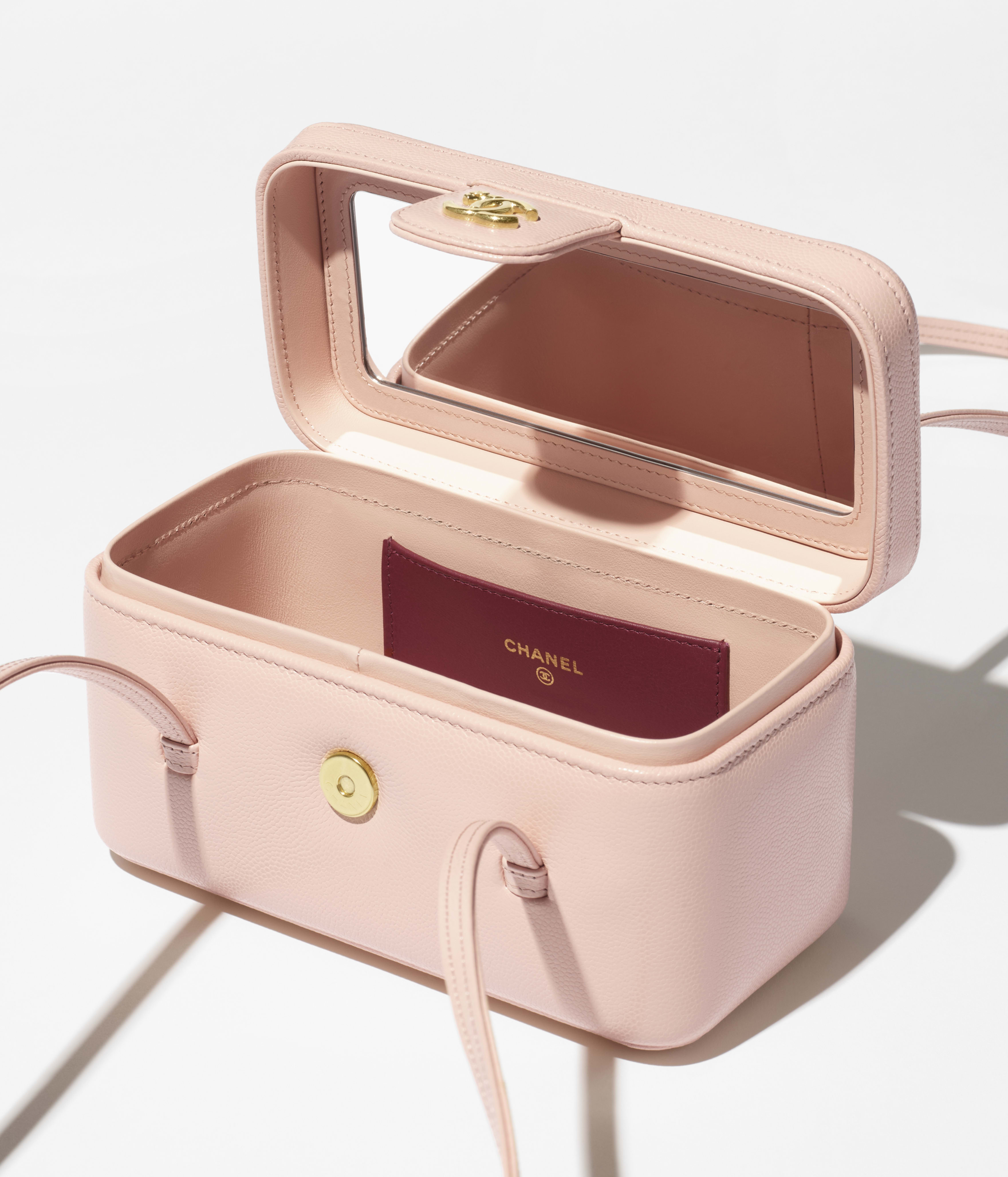 ロング ヴァニティ ケース - シャイニー グレインド カーフスキン