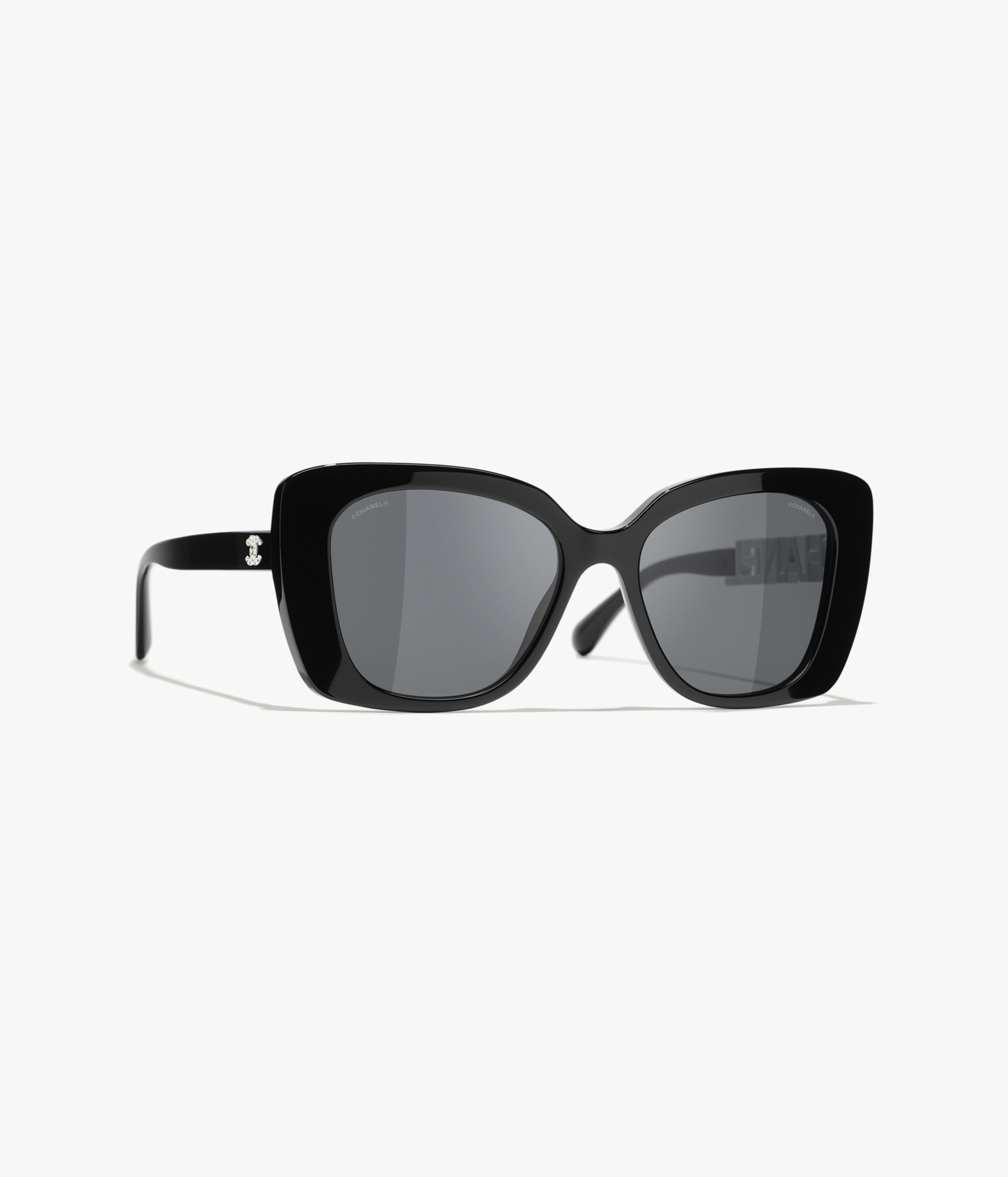 CHANEL Sunglasses: Square Sunglasses, acetate & strass — Fashion