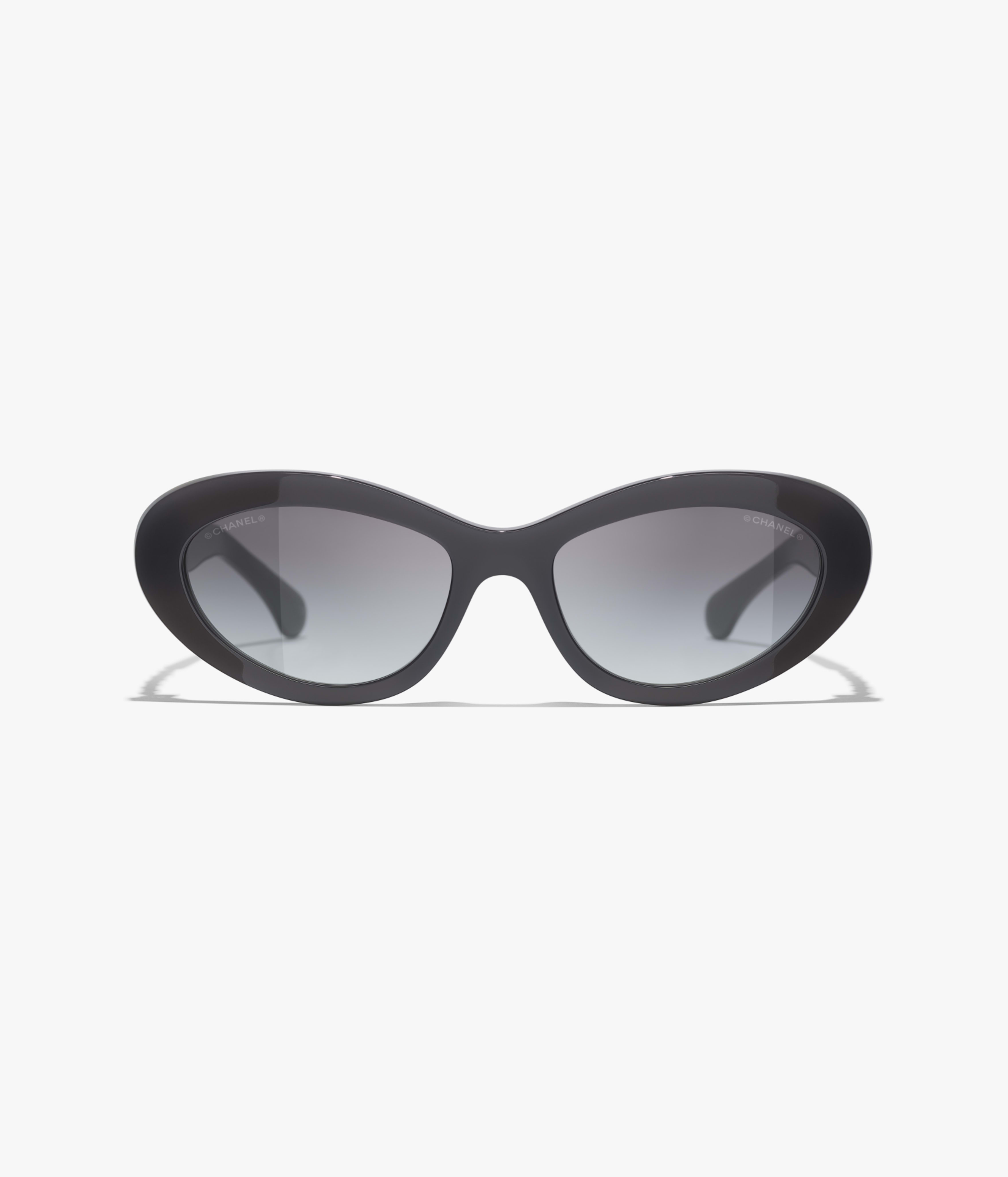 CHANEL Sunglasses: Cat Eye Sunglasses, acetate & chain — Fashion