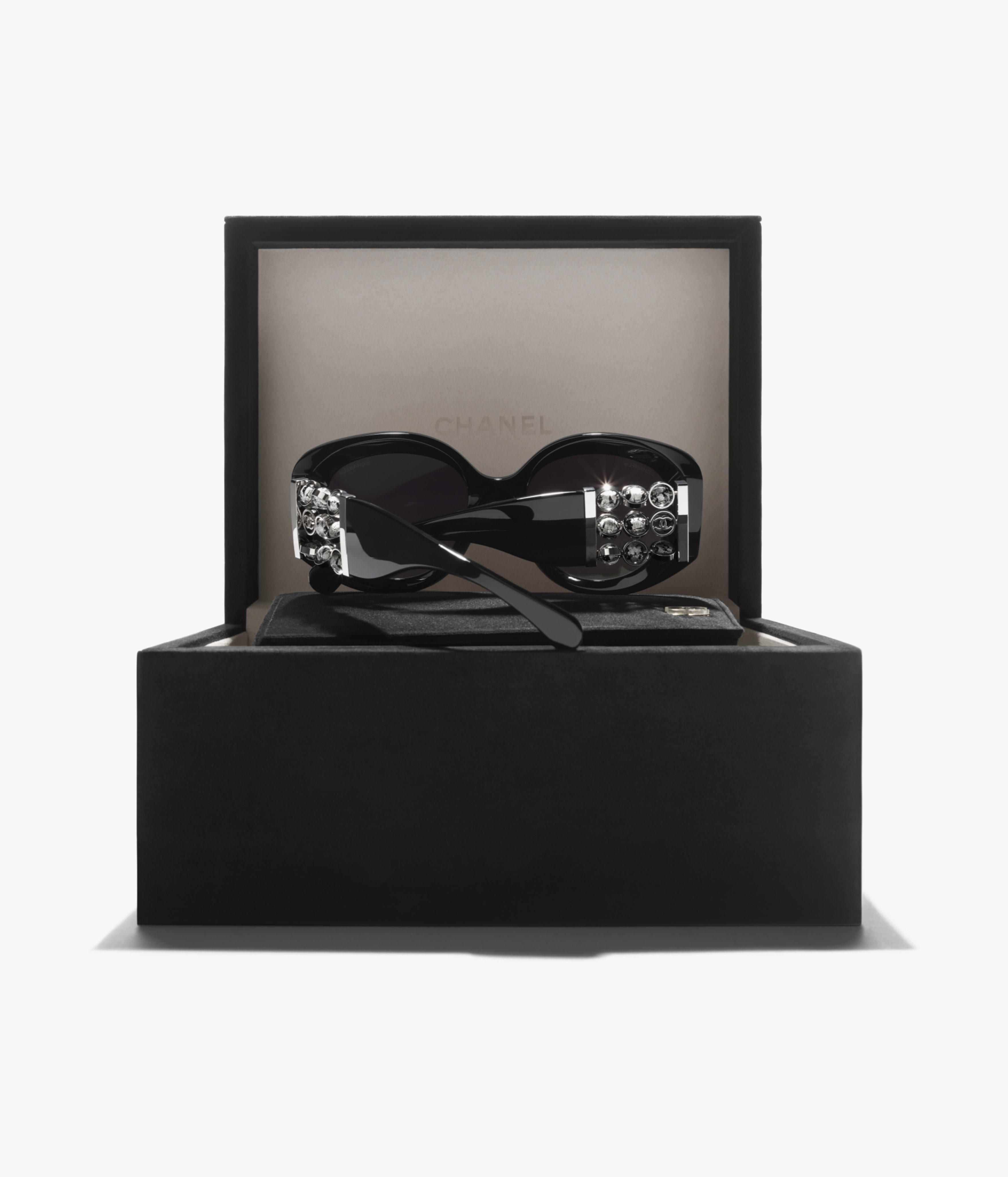 CHANEL サングラス: オーバル シェイプ サングラス, アセテート