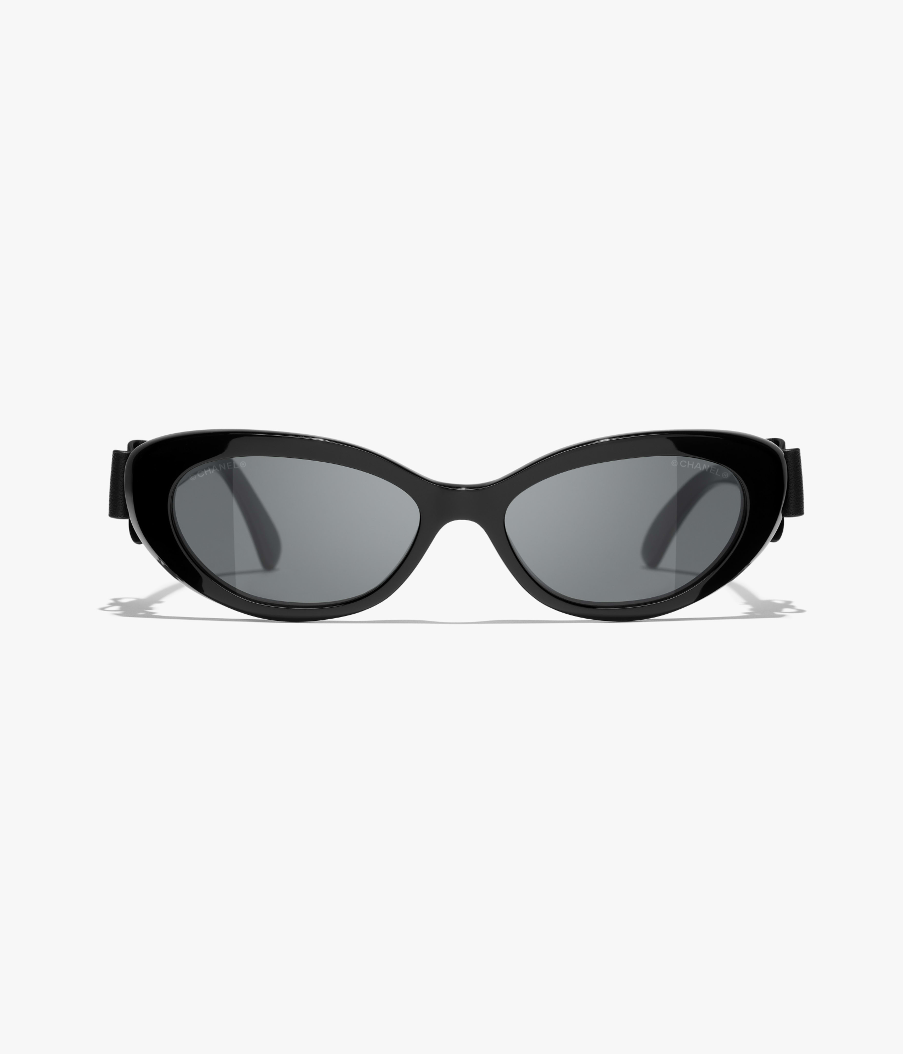 CHANEL Sunglasses: Cat Eye Sunglasses, acetate & calfskin 9181Q