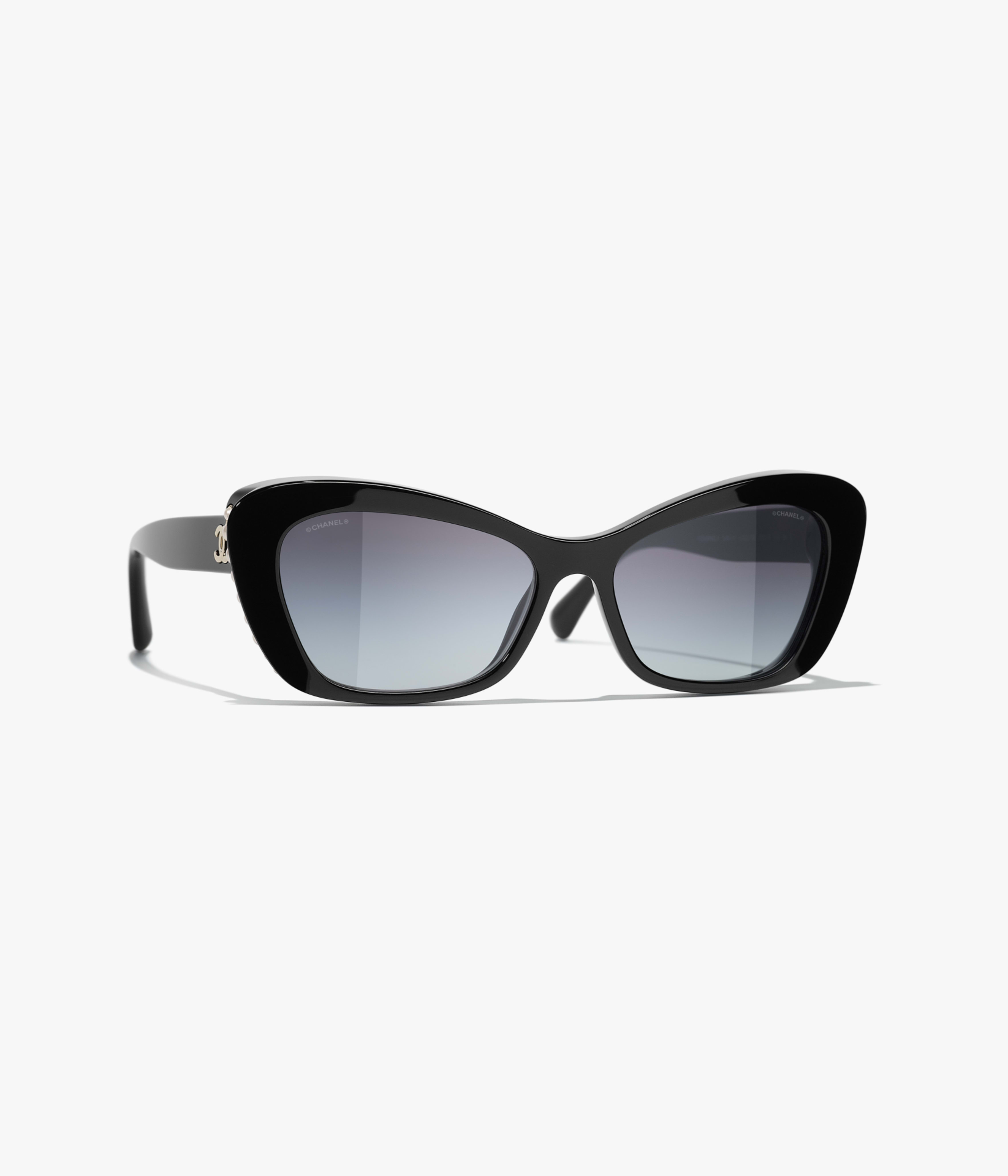 CHANEL Sunglasses: Cat Eye Sunglasses, acetate & glass pearls