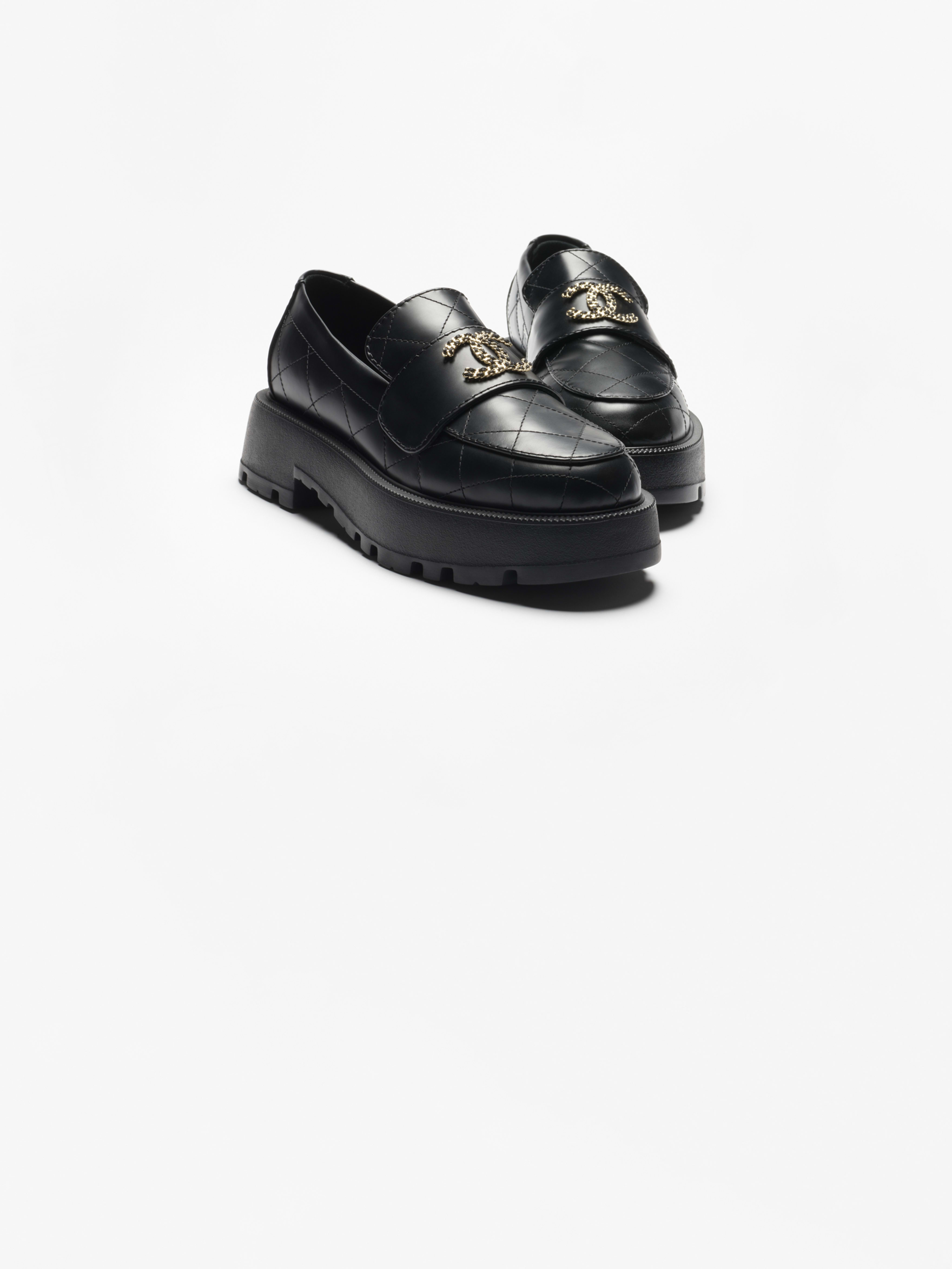 ローファー - カーフスキン、ブラック — ファッション | CHANEL シャネル