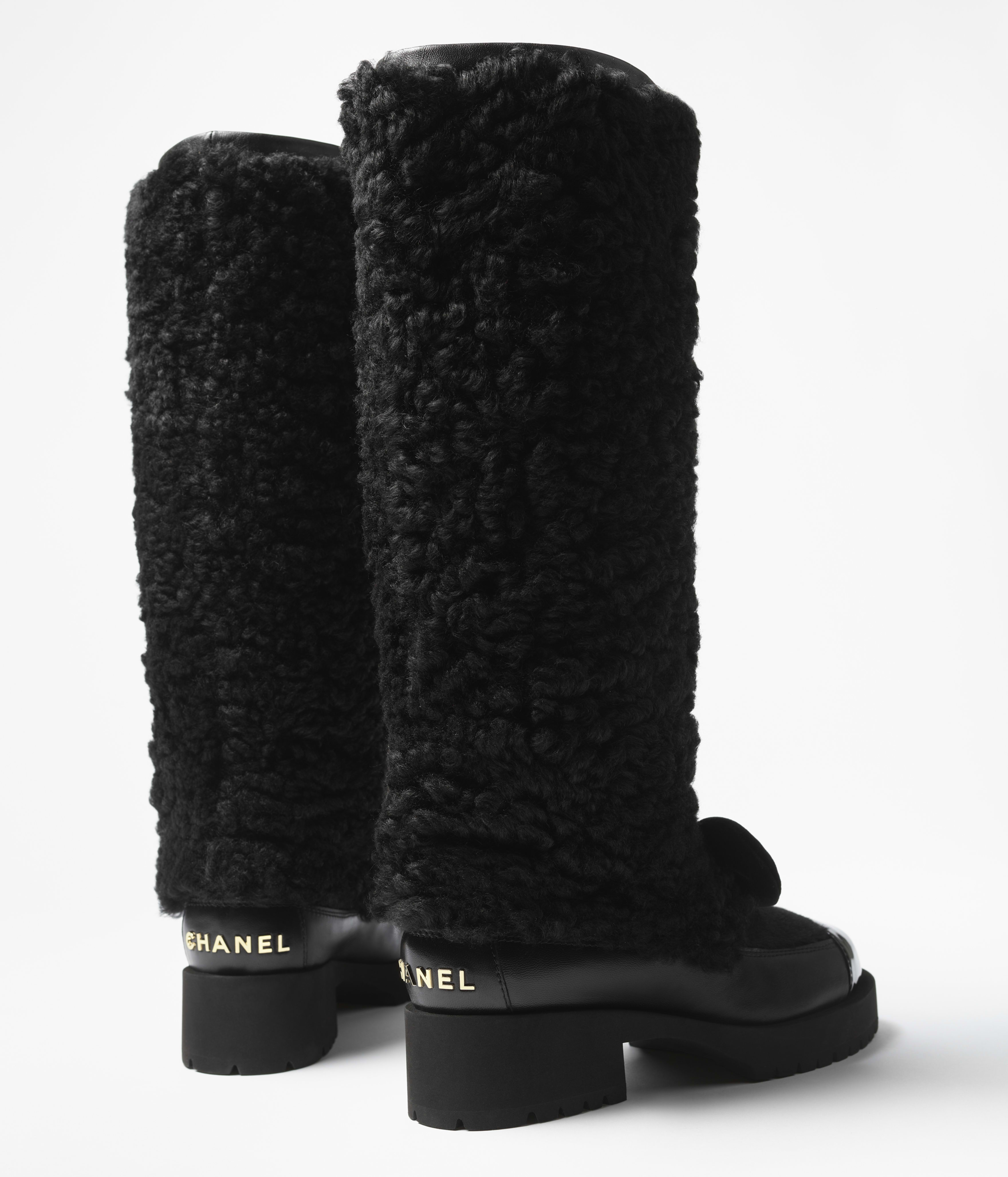High boots - Shearling lambskin, calfskin, lambskin & patent