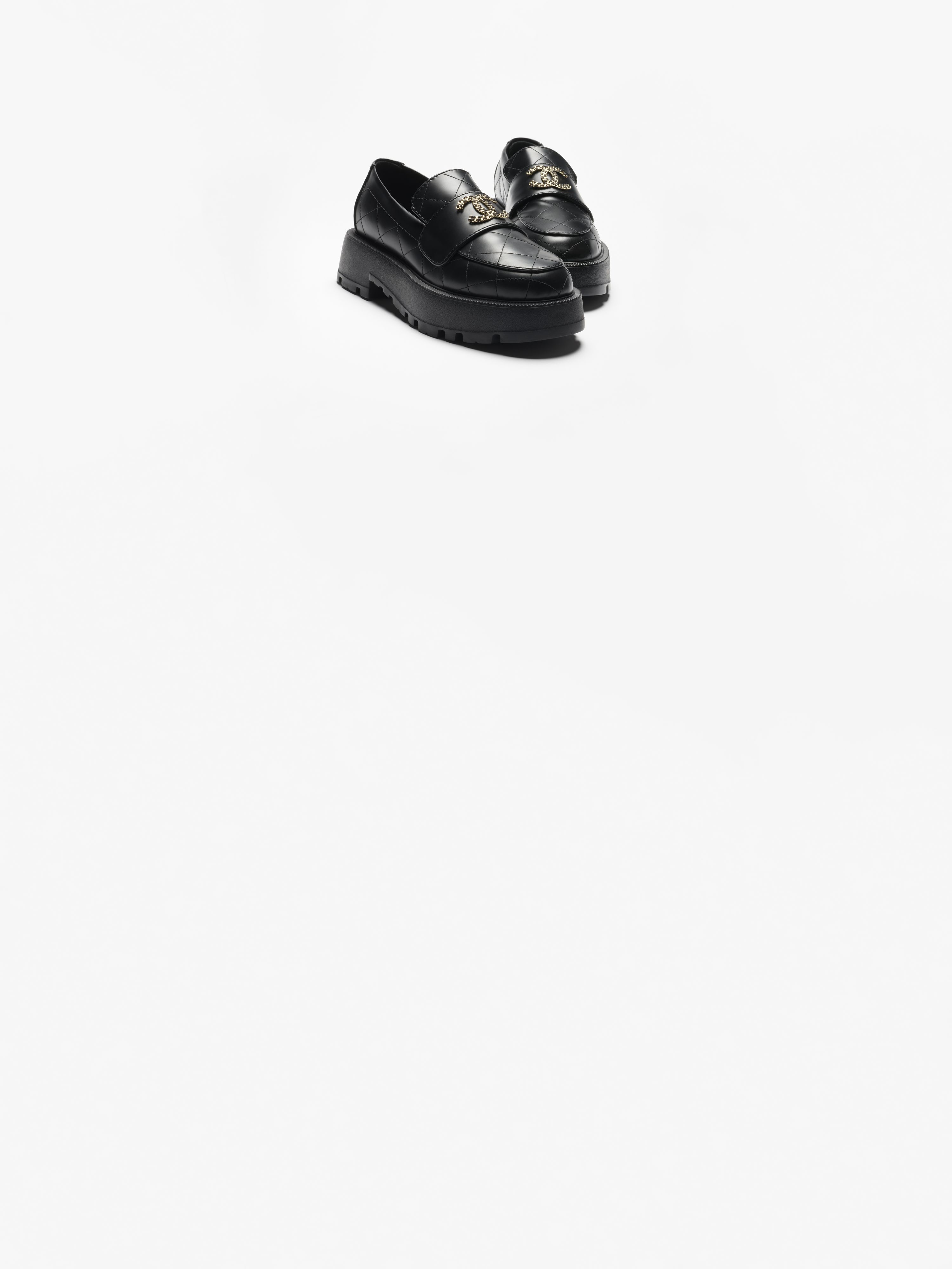 Moccasins - Calfskin, black — Fashion | CHANEL