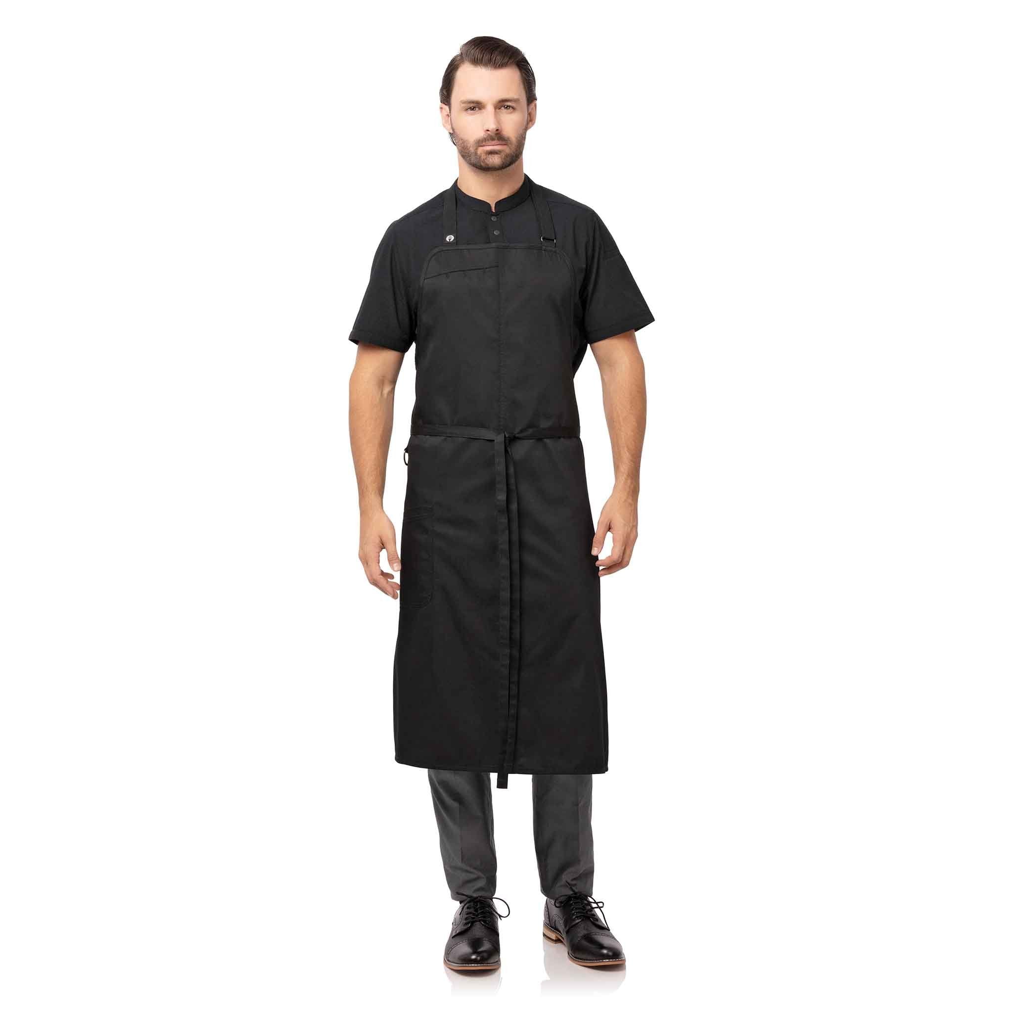 大判・ブラックカラー・胸当てエプロン「ブリオ」Chef Works® — Chef