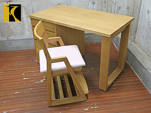 国産 飛騨産業 HIDA キツツキ オーク無垢材 デスク 机 作業台 4 国産