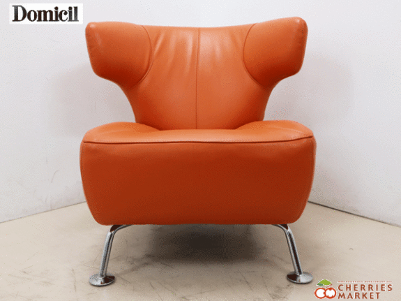 IDC大塚家具】Domicil ドミシール 総革 1人掛けソファ DM-KOD9011 出張