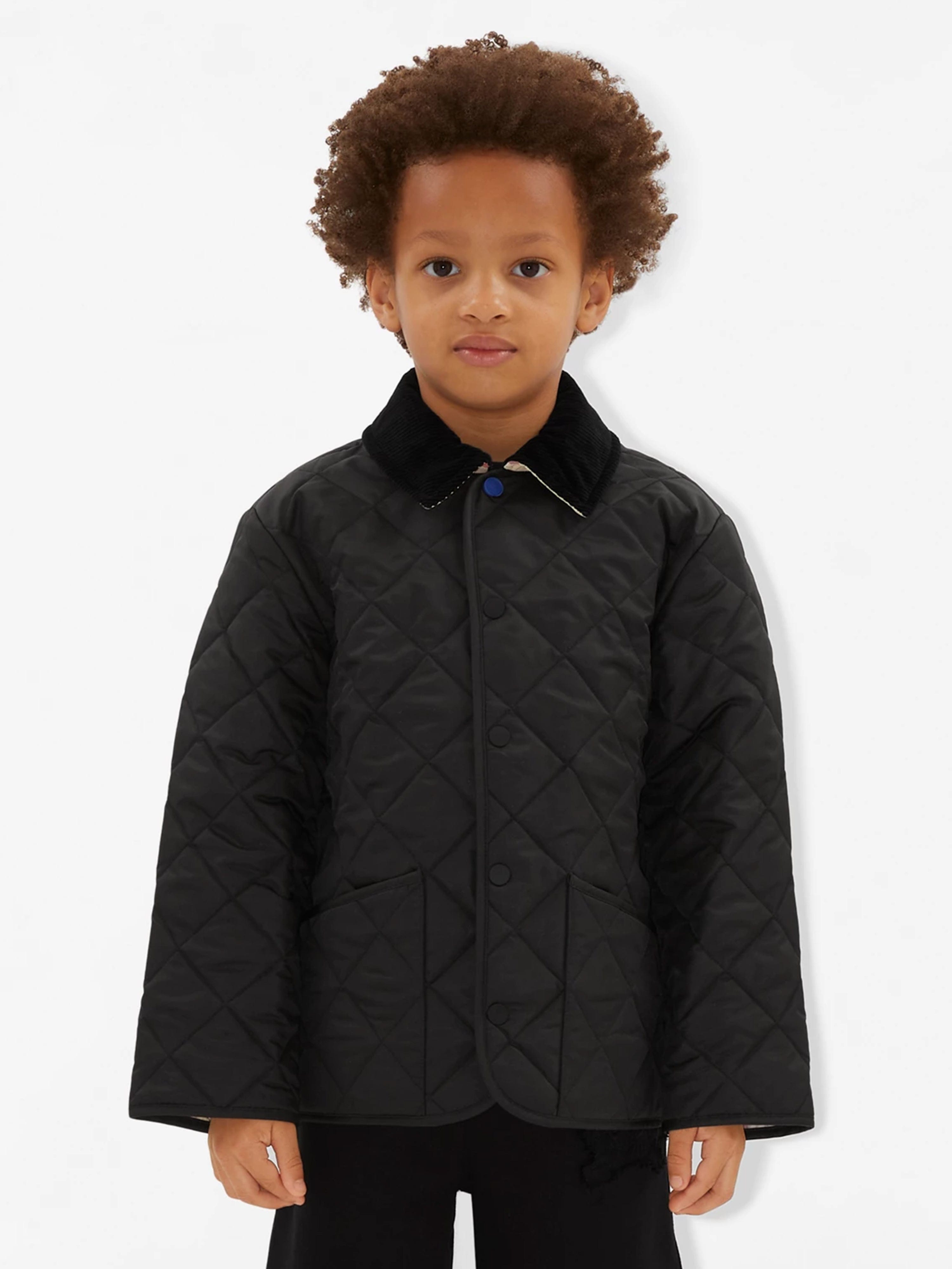 Burberry Boys Indy Quilted Jacket in Black | Childsplay Clothing