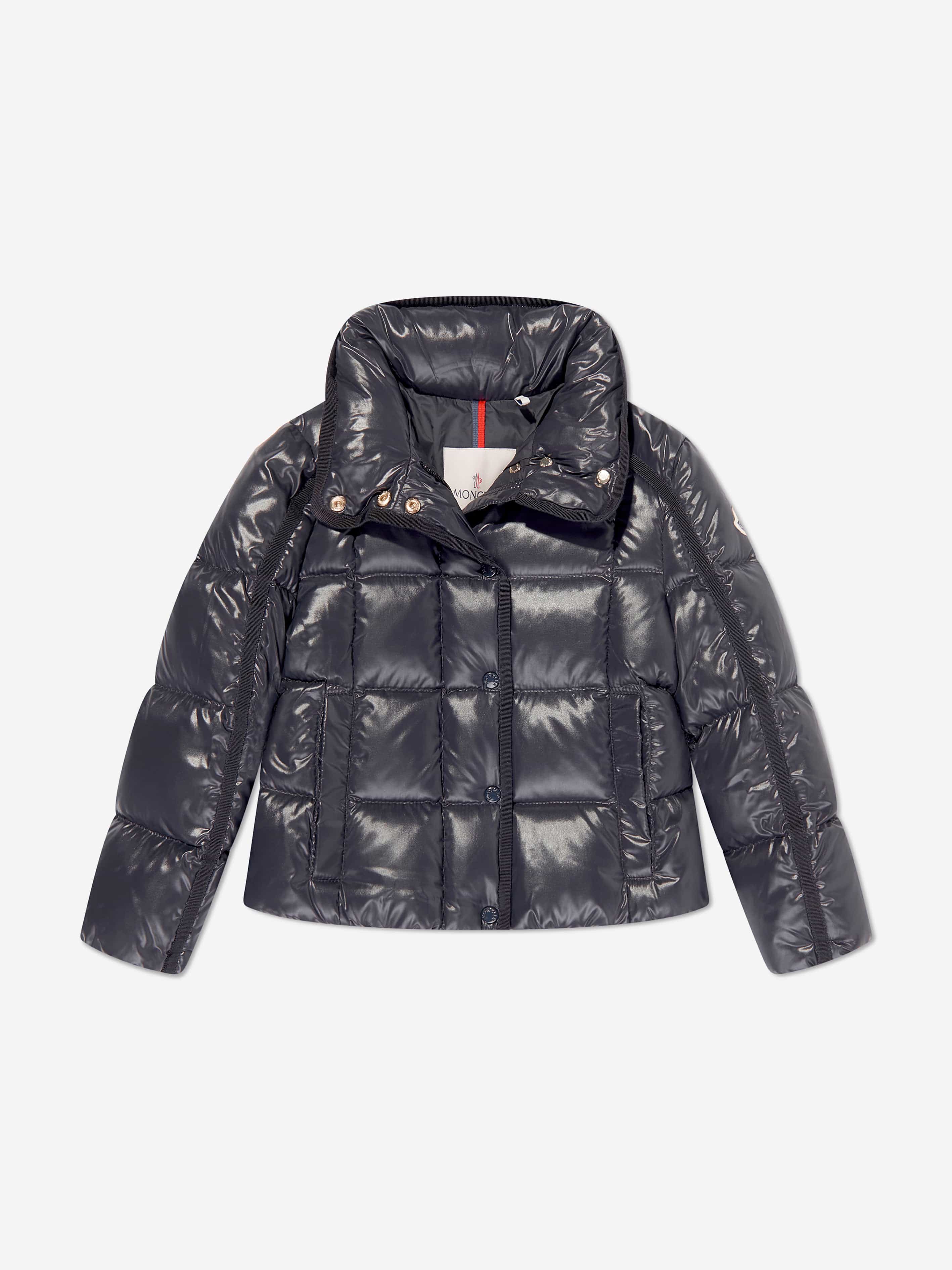 Moncler Enfant Girls Down Padded Selat Jacket in Navy | Childsplay
