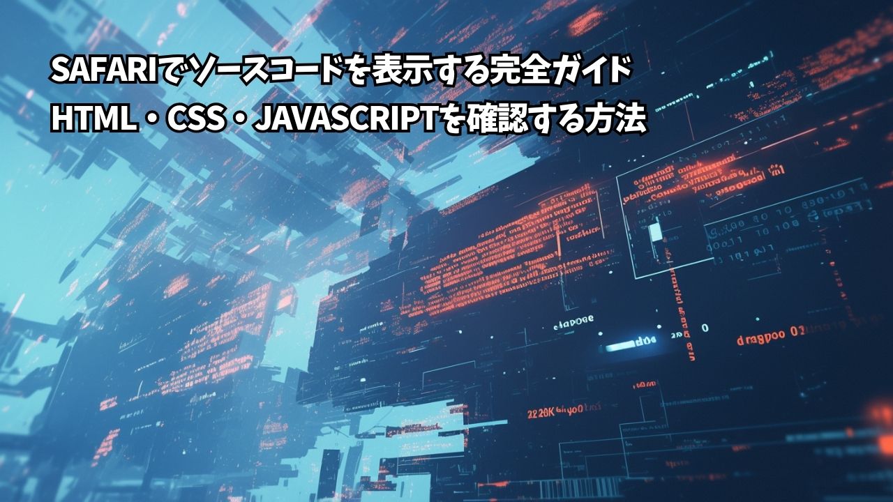 Safariでソースコードを表示する完全ガイド｜HTML・CSS・JavaScriptを