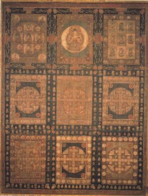 紙本著色 両界曼荼羅図（しほんちゃくしょく りょうかいまんだらず