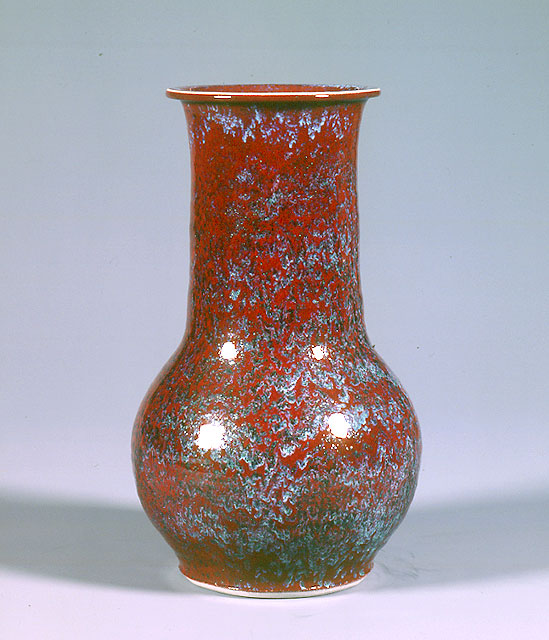 こぶ志焼文色窯 山岡將秋「玉虫辰砂釉花瓶」 ｜ 北海道江別市公式